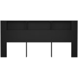  Uzglavlje s ormarićem crno 220x18,5x104,5 cm | Eponuda.com