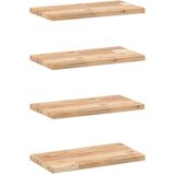  Plutajuće police 4 kom 60x20x2 cm Neobrađeno puno drvo akacije | shoptok.hr