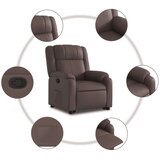  Naslonjač na podizanje od umjetne kože smeđi | shoptok.hr