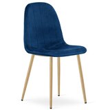  PADVA stolica - tamnoplavi baršun / noge od hrasta x 1 | shoptok.hr