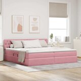  s od storage s uzglavljem Ružičasta 200 x 200 cm Baršun | shoptok.hr