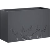  Vrtna saksija 2 kom. Antracit 80 x 20 x 49 cm Čelična vrata | shoptok.hr