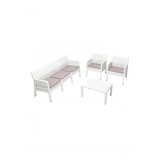 Hanah home baštenska garnitura lara 3+1+1+S takim white Cene
