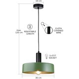  Luster na sajli HAKI 1xE27/60W/230V zelena/crna | Eponuda.com