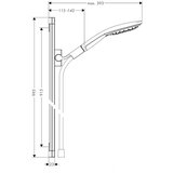 Hansgrohe 26626000 Raindance Select S 150 3jet Unica tuš set brez armature | Shoptok.si