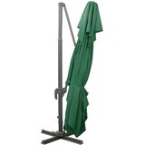  Konzolni vrtni suncobran s dvostrukim vrhom 400 x 300 cm zeleni | Eponuda.com