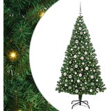 vidaXL Umjetno božićno drvce Zelena 210 cm PVC i Čelik i Plastika | shoptok.hr
