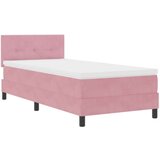  Box Spring postelja z vzmetnico roza 80x200 cm žamet, (22052103) | Shoptok.si