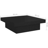  Stolić za kavu crni 90 x 90 x 28 cm od iverice | shoptok.hr