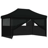 Šator za svadbe - šator za zabave Crna 292 x 440 x 315 cm Oxford tkanina - Crna s 4 bočna zida Da | shoptok.hr