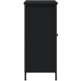 vidaXL Komoda črna 100x33x75 cm inženirski les | Shoptok.si