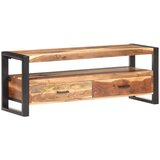 The Living Store TV omarica 120x35x45 cm trden les z medenim zaključkom - TV Omarica, (21375929) Cene