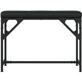  Blagovaonska klupa crna 62 x 32 x 45 cm čelik i umjetna koža | shoptok.hr