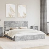  Krevet s od storage s uzglavljem Betonski sivi 180 x 200 cm | shoptok.hr