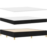  LED Box Spring Krevet s madracem Crna 200 x 200 cm tkanina | shoptok.hr