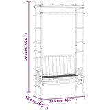 Vrtna klupa s pergolom 116 cm od bambusa | shoptok.hr