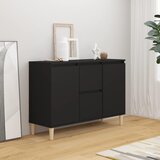 vidaXL Komoda črna 103,5x35x70 cm iverna plošča Cene