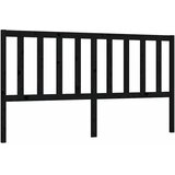  Uzglavlje za krevet crno 186 x 4 x 100 cm od masivne borovine | shoptok.hr