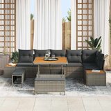  Sjedeća garnitura za vrt 9 kom. 8-Broj sjedala Siva Poli ratan 100 x 100 x 71 cm | Shoptok.si