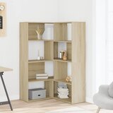  Kutni regal za knjige 4 razine boja hrasta 85x85x140 cm drveni | shoptok.hr
