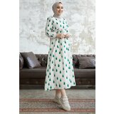 InStyle Alverya Pineapple Pattern Dress - Green cene