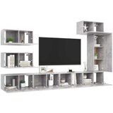  Komplet TV omaric 8-delni betonsko siva iverna plošča, (20913455) | Shoptok.si
