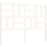  Kreveta s uzglavljem bijeli 140 x 190 cm od masivnog drva | shoptok.hr