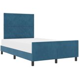 vidaXL Tamnoplavi Baršunasti Krevet 120x190 cm | shoptok.hr