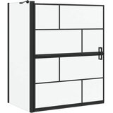 vidaXL Kopalna tuš zavesa Črna in prozorna 116 x 68 x 128 cm, (5000093283) | Shoptok.si