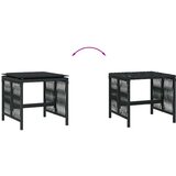 vidaXL Vrtni stolci s jastucima 4 kom crni 41x41x36 cm od poliratana | shoptok.hr