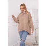 Kesi Oversize insulated sweatshirt dark beige Cene