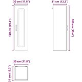 vidaXL Zidni kuhinjski ormarić Zidne Betonski sivi 30 x 31 x 100 cm | shoptok.hr