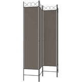 Sobna pregrada s 4 panela antracit 160 x 200 cm od tkanine | shoptok.hr