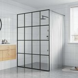Pregrada za tuširanje od prozirnog kaljenog stakla 140 x 195 cm | shoptok.hr