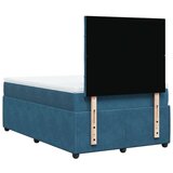 vidaXL Box spring postelja z vzmetnico modra 120x190 cm žamet | Shoptok.si