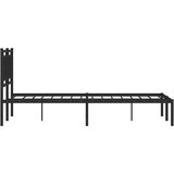 vidaXL Kovinski posteljni okvir z vzglavjem črn 120x200 cm | Shoptok.si