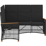  Vrtni set sofe za opuštanje Crna 164 x 164 x 112 cm poliratan | shoptok.hr