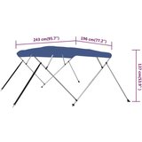 vidaXL Bimini tenda s 4 loki modra 243x196x137 cm | Shoptok.si
