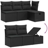  11-dijelni set vrtnih sofa od poliratana s jastucima crni | shoptok.hr