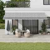 vidaXL Automatska sklopiva tenda s LED diodama antracit&bijela | shoptok.hr