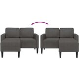 SOFA 2-sjed s ležaljkom u obliku slova L tamnosiva 125 cm lan | shoptok.hr