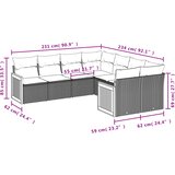  8-dijelni set vrtnih sofa od poliratana s jastucima crni | shoptok.hr