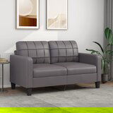 The Living Store Dvosed siv 140 cm umetno usnje - Kavč Dvosed, (21661503) | Shoptok.si