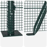 vidaXL zavarena žičana ograda s 13 flanged stupovima Zelena 1.5x50 m Čelik | shoptok.hr