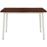  120 x 80 x 75 cm Čvrsto drvo akacije Tamno smeđa i bijela | shoptok.hr