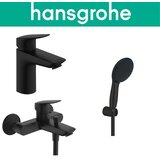 Hansgrohe Logis Black SET (Logis za kadu Logis za lavabo tuš ručica I CREVO) | Eponuda.com