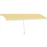  Samostojeća tenda na ručno uvlačenje 600 x 350 cm žuto-bijela | shoptok.hr