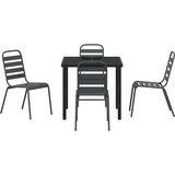 Vrtni set za objed 5 pcs Tamno siva Čelik | shoptok.hr