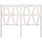  Posteljno vzglavje belo 126x4x100 cm trdna borovina, (20647634) | Shoptok.si