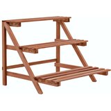  Stalak za biljke s 3 razine od cedrovine 48 x 45 x 40 cm | shoptok.hr